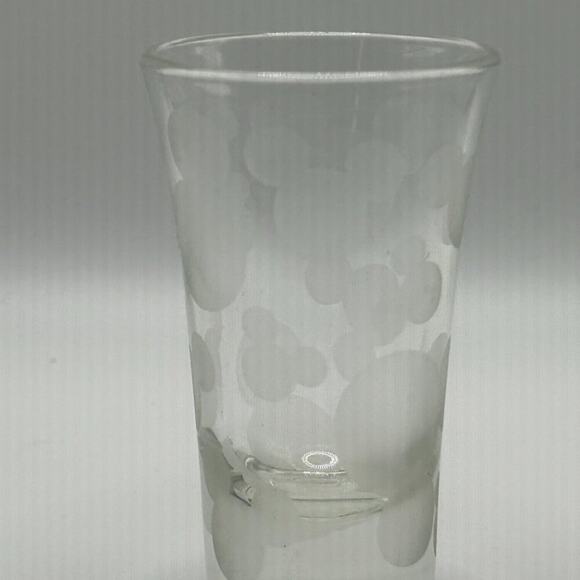 Vintage Etched Disney Mickey Mouse Ears Shot Glass "Floating Mickey Mouse Ears" - Picture 2 of 2